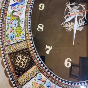 ساعت بیضی گل و مرغ 57در 47