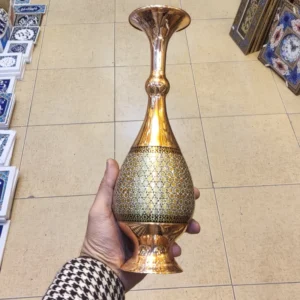 گلدان مس و خاتم ارتفاع 30