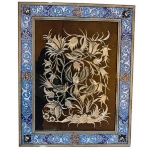 تابلو قلمزنی مینیاتوری دو حاشیه خاتم 50در40