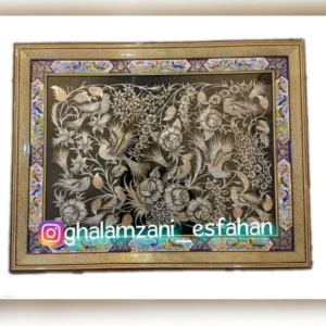 تابلو قلمزنی خاتم و مینیاتور ابعاد 90 در 70