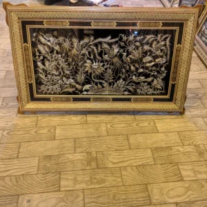 تابلو قلمزنی خاتم ترنج دور چوب گردو