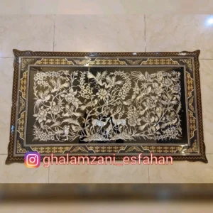 تابلو قلمزنی تمام خاتم طرح قلمزنی پر فروش سالای اخیر ابعاد 120 در 70