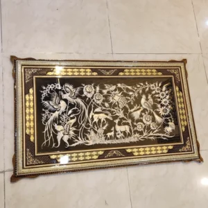 قلمزنی طرح آهو خاتم اعلا 100 در 60