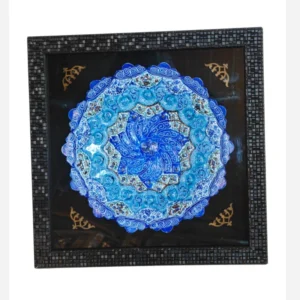 بشقاب میناکاری با قاب قطر 25