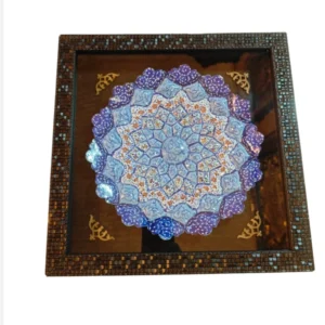 بشقاب مینا با قاب قطر 30