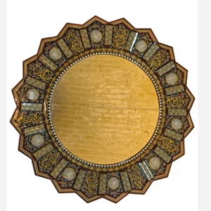 آینه خورشیدی خاتم و مینیاتور طرح اسلیمی 57*57