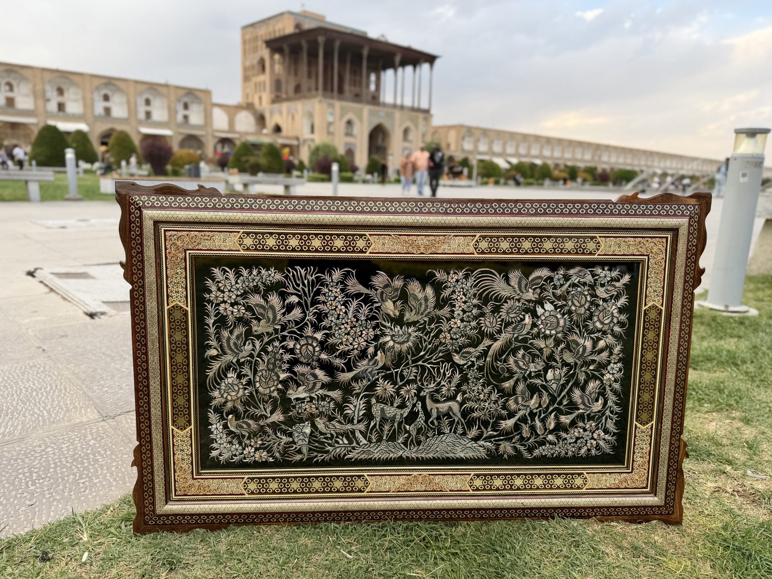 تابلو قلمزنی خاتم استخوانی ۱۰۰ در ۶۰