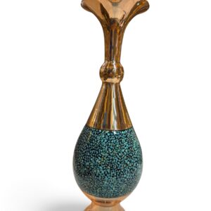 گلدان فیروزه کوبی مسی ارتفاع 30